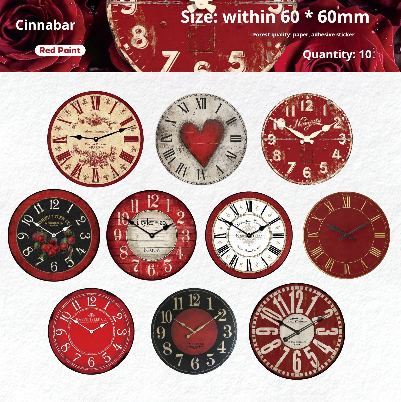 1213 Time scale sticker -10Pcs each pack