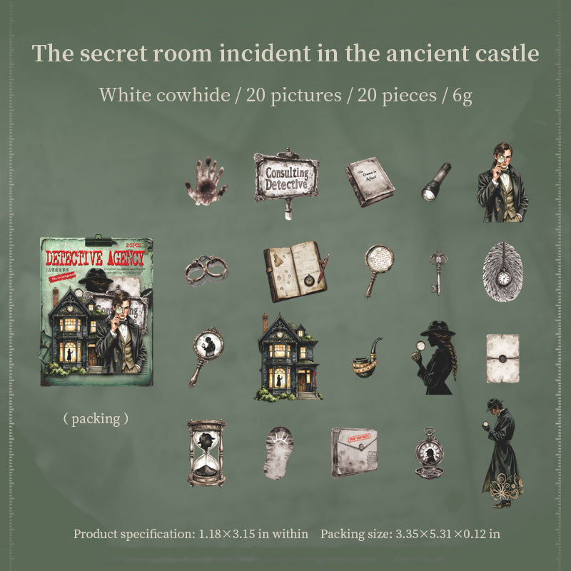 0823 Charlie detective agency Solid Sticker -20Pcs each pack