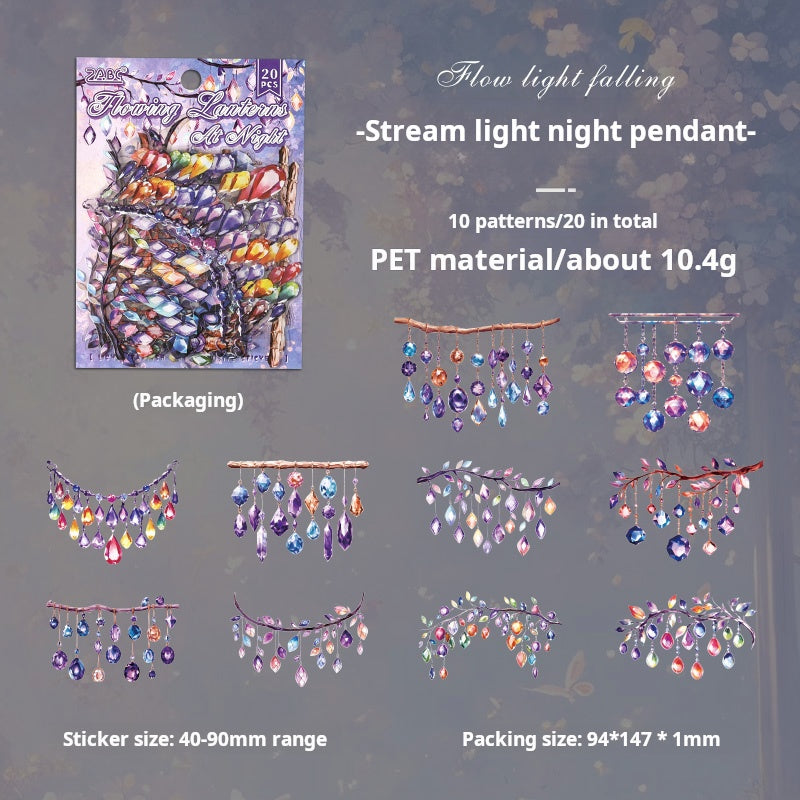 0523 The world of lights PET Sticker -20Pcs each pack