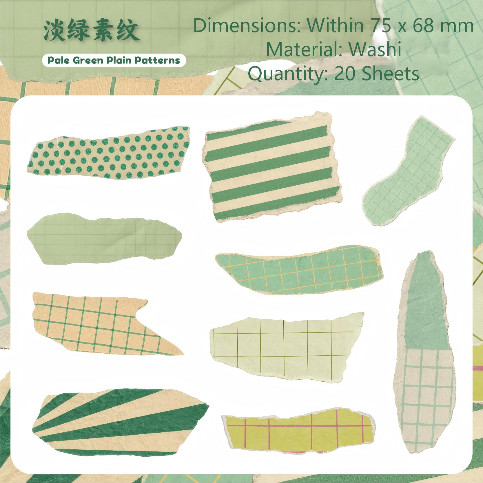 260316 Paper Tape Washi Sticker -20Pcs each pack