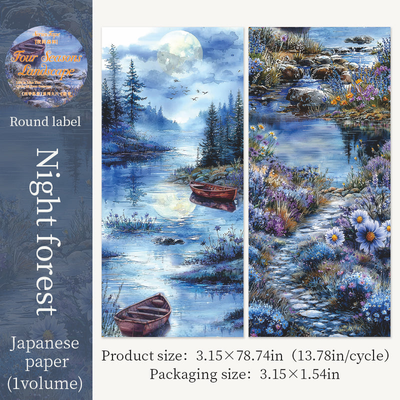 0625 Four seasons scenery Washi tape -8cm*2M