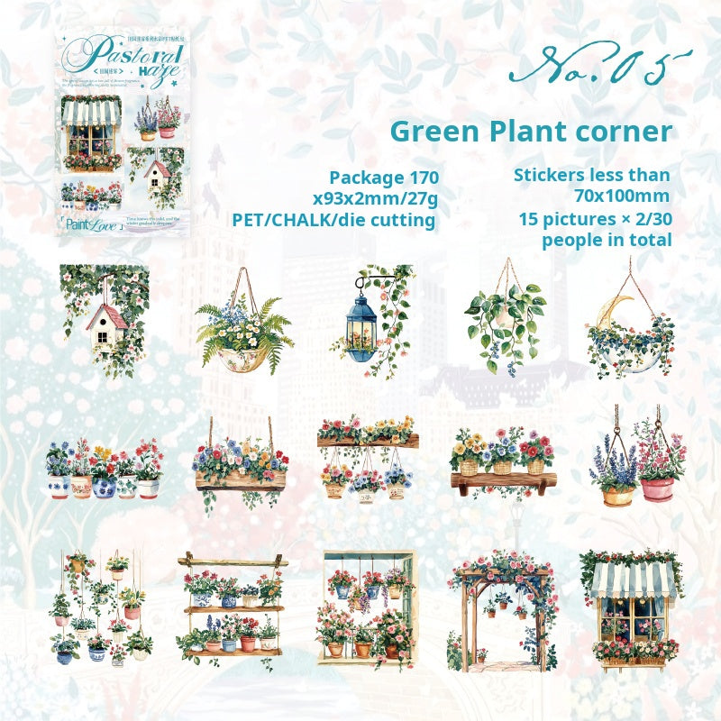 0522 Garden View PET Sticker -30Pcs each pack