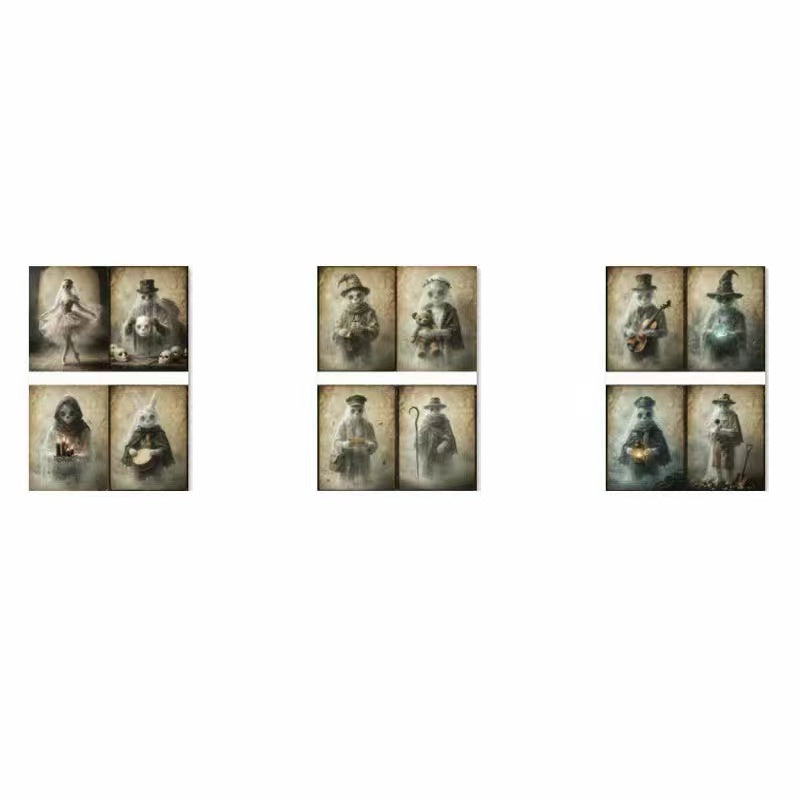 Vintage Ghost Halloween sheet layout
