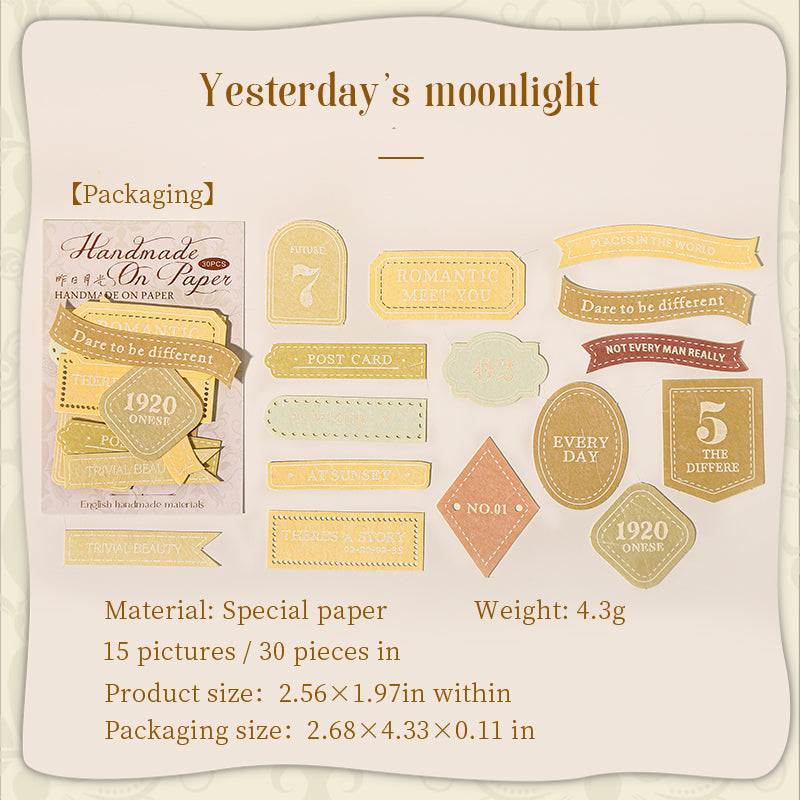 1018 Label Paper  -30Pcs each pack