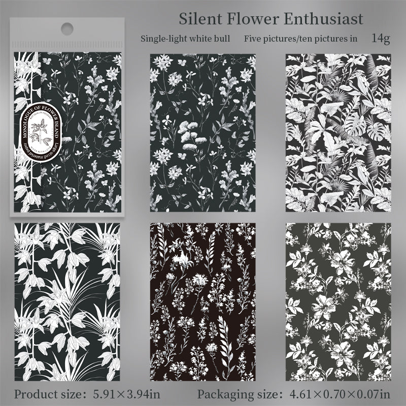 1222 Flowers background Solid paper -10Pcs each pack