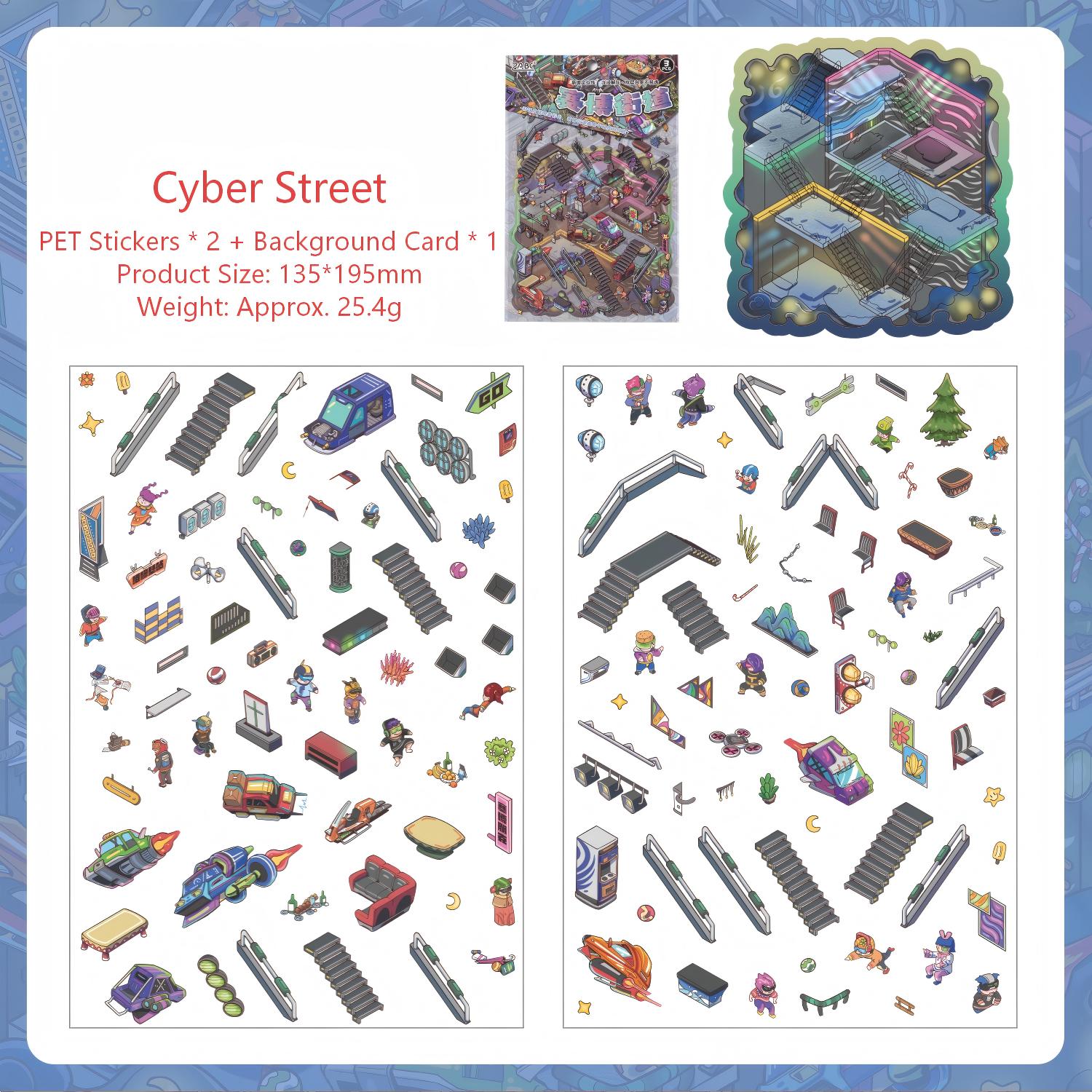 Future Era scene stickers (1 White Card & 2 PET stickers)