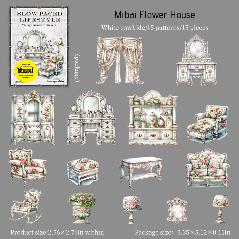 0807 Furniture Solid Sticker -15Pcs each pack