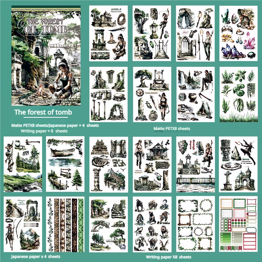 S-575- The forest of tomb Sticker Book -20Pcs each pack