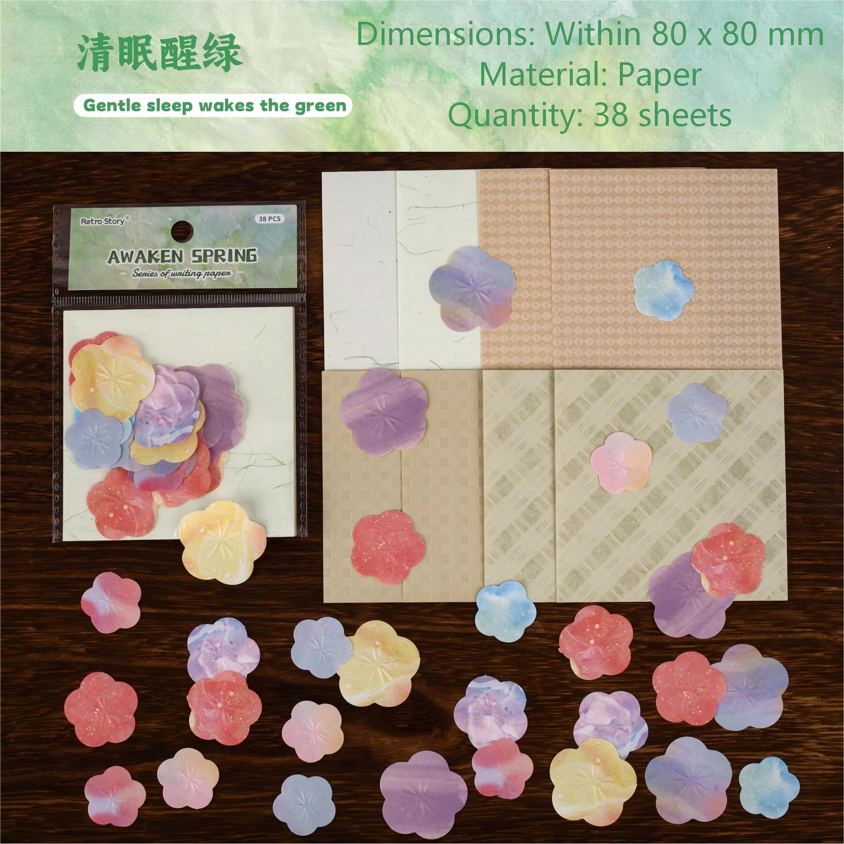 260328 Embossing flowers paper -38Pcs each pack