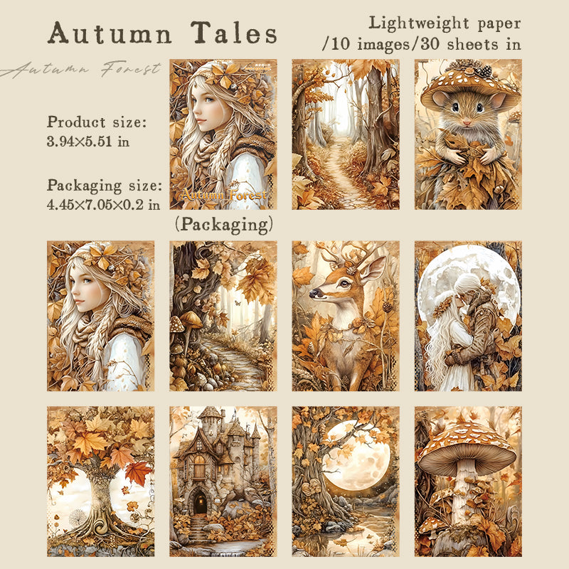 0916 Autumn Forest paper -30Pcs each pack