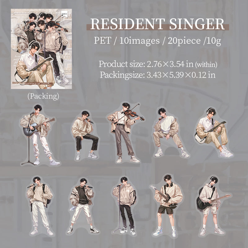 0705 Boys PET sticker -20Pcs each pack