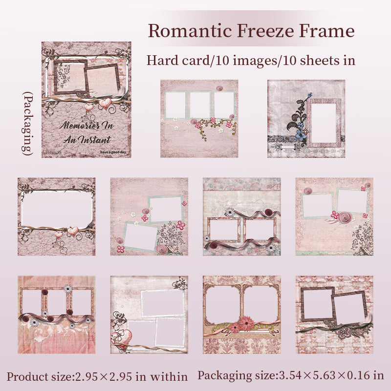 1103 Vintage photo frame cardstock sticker -10Pcs each pack