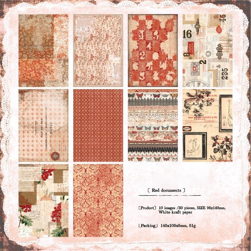 1204 Vintage Solid paper -100Pcs each pack