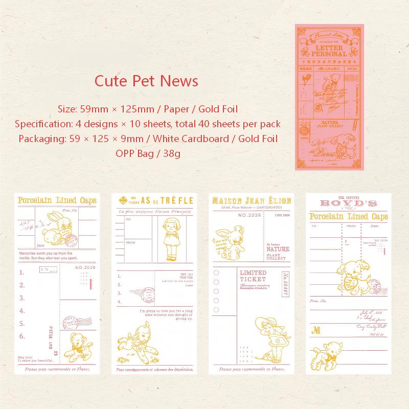 Vintage Notepad -40Pcs each pack