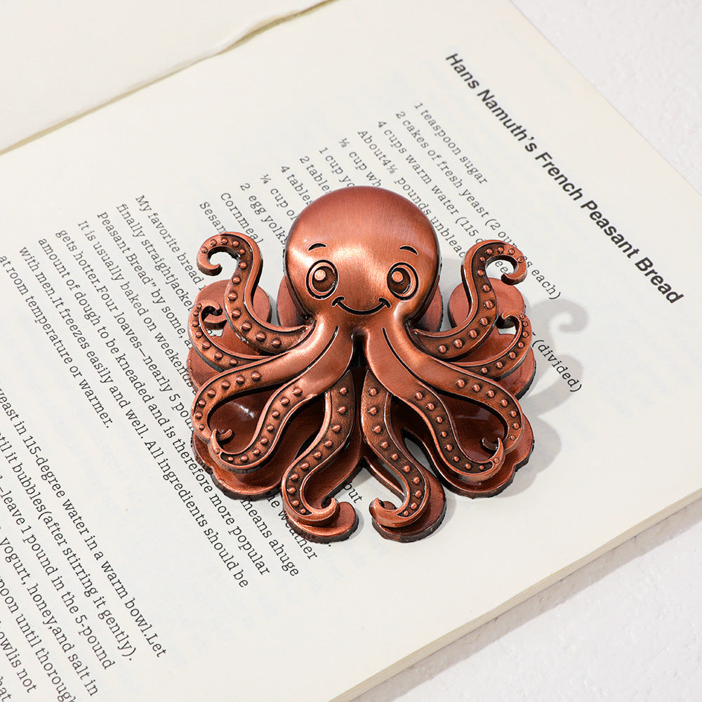 0917 Vintage metal octopus clip
