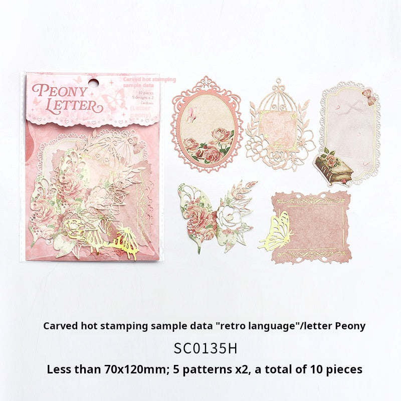 0523 Vintage romantic diecut frame paper -10Pcs each pack