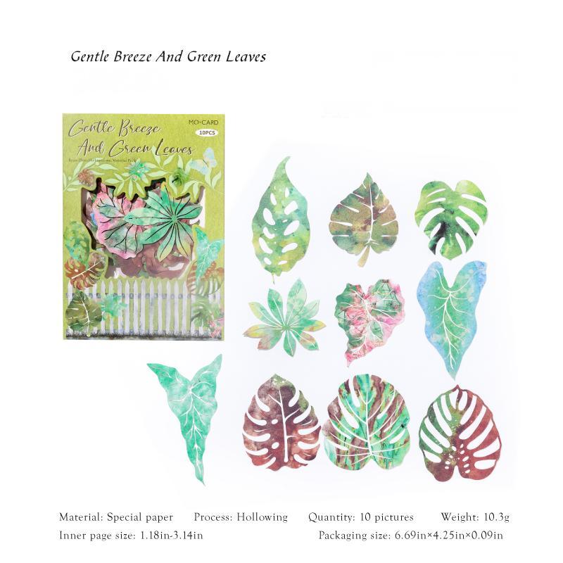 0626 Vintage plant die cut paper -10Pcs each pack