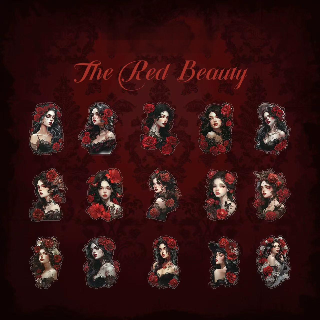 0618 Retro goth girl Sticker -30Pcs each pack
