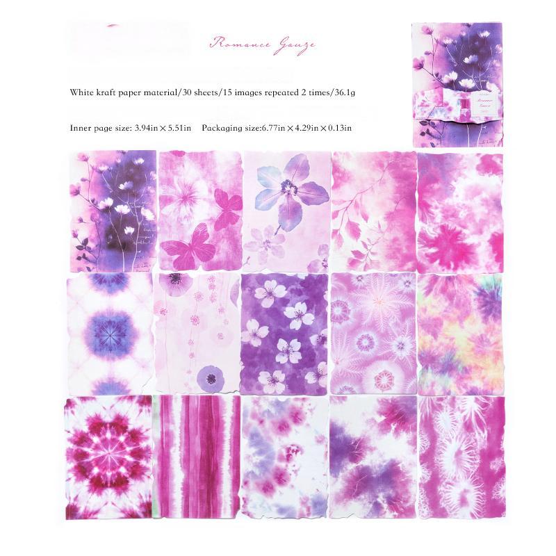 0920 Vintage tie dye paper -30Pcs each pack