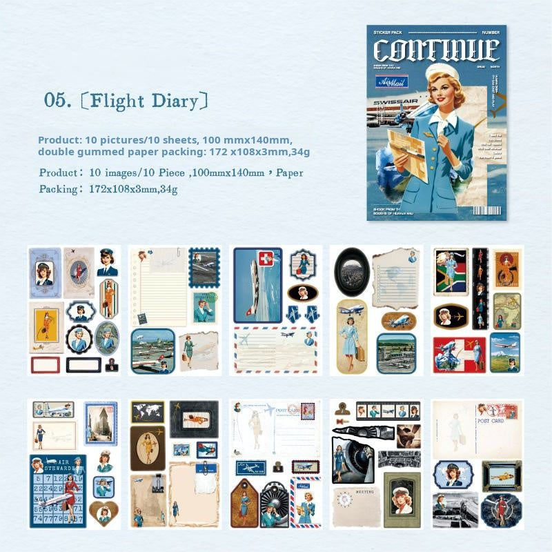 0524 Vintage Film sticker pack -10Pcs each pack
