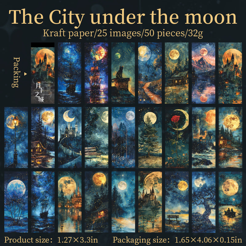0520 Moon Shadow Gilded Series Paper -50Pcs each pack