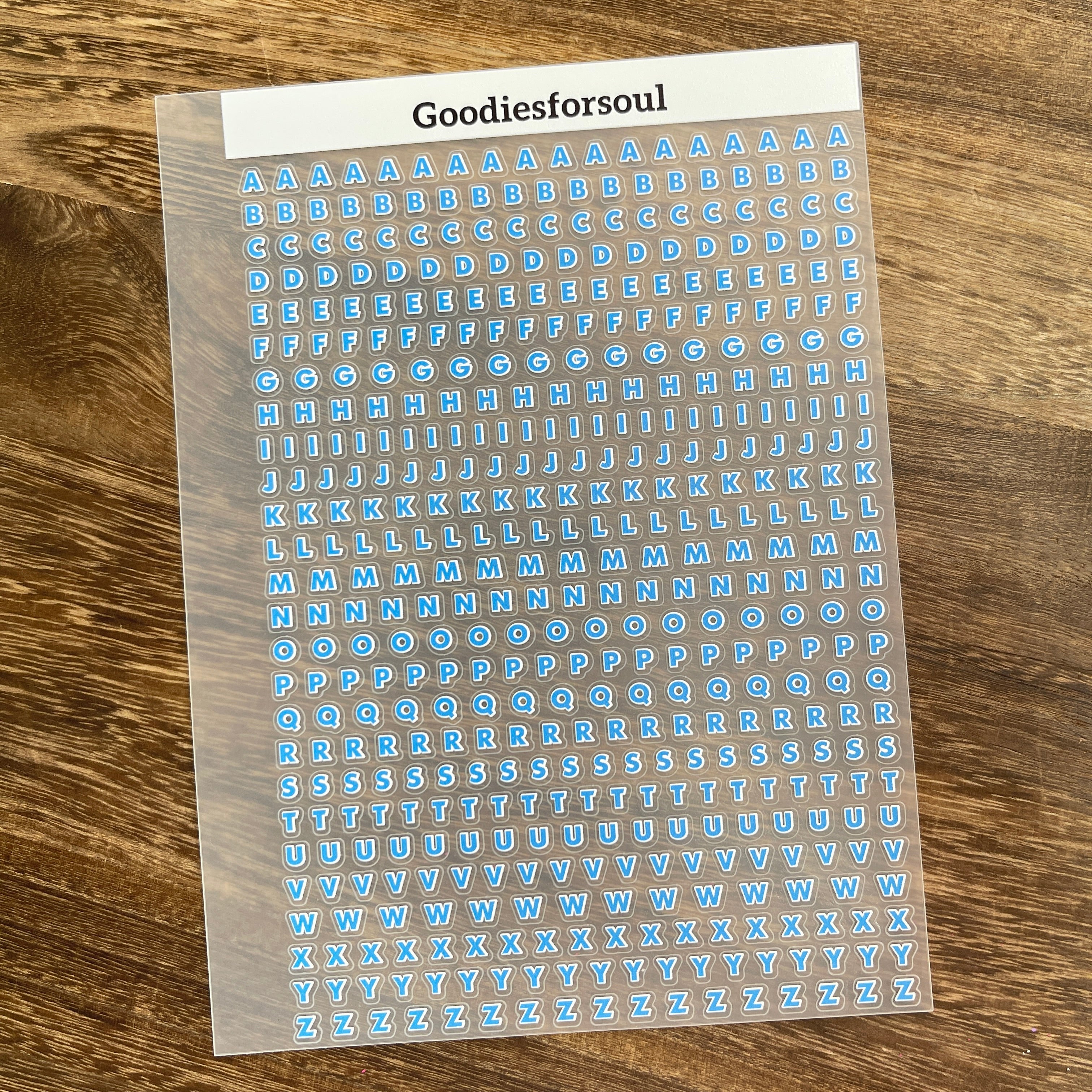 Stroke letter sticker *can be stored in A5 binder