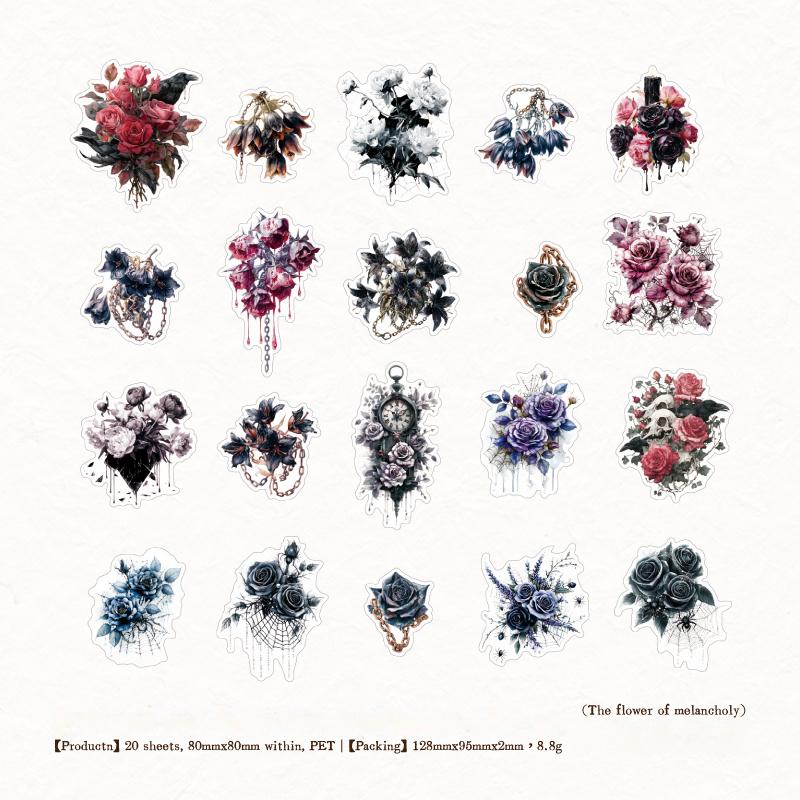 1105 Forgotten Castle PET sticker -20Pcs each pack