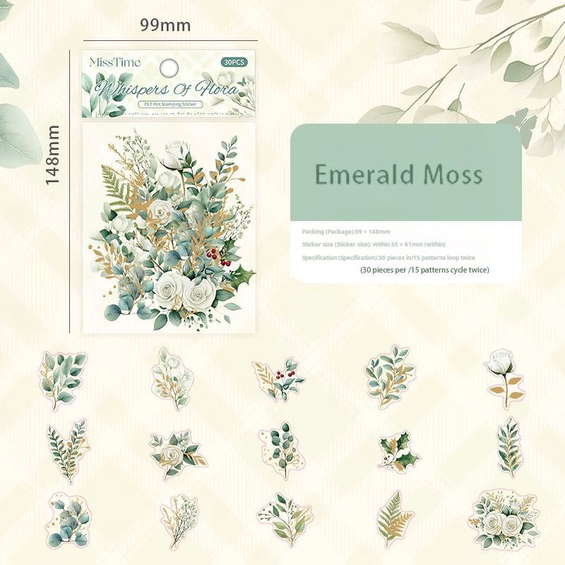 0603 Flowers PET sticker -30Pcs each pack