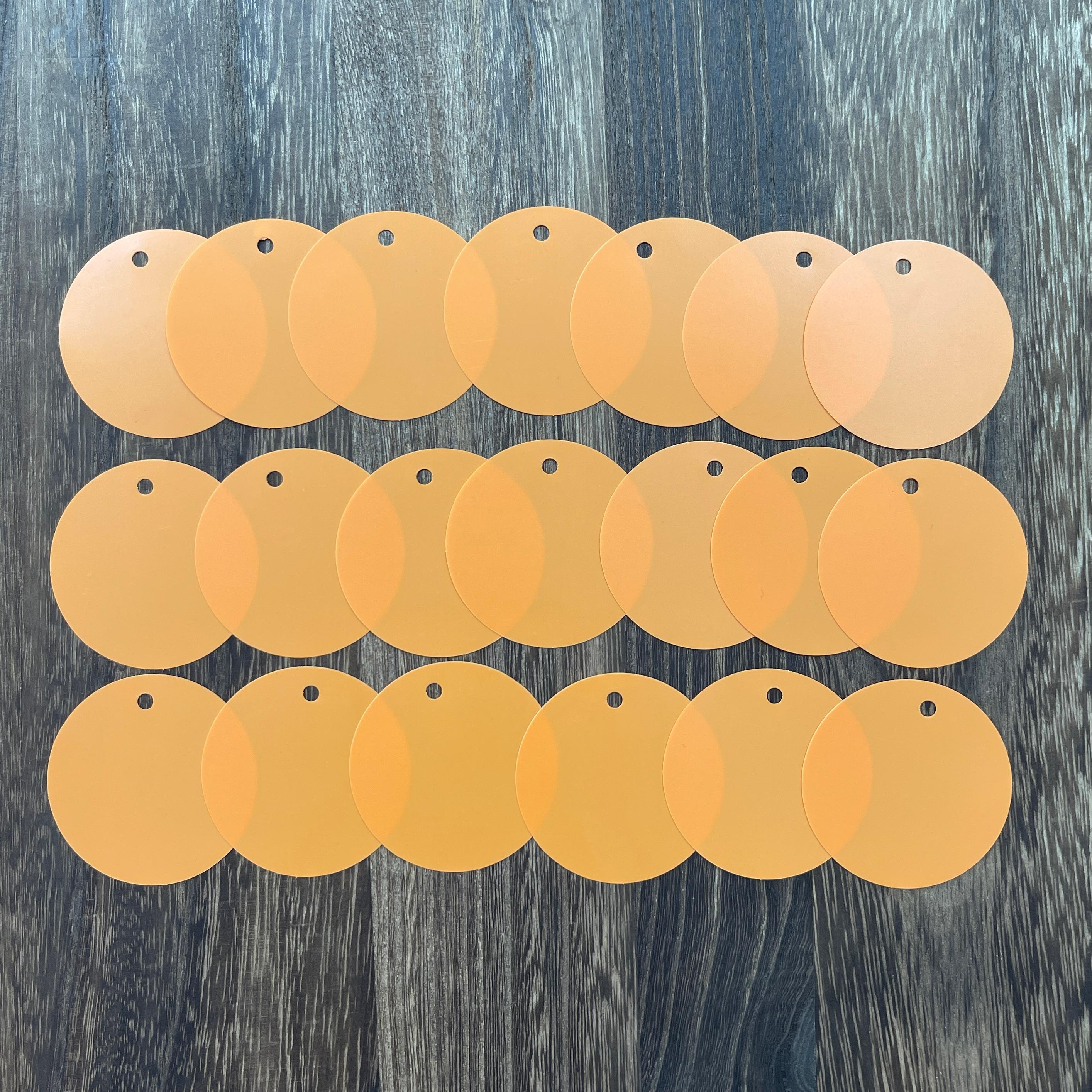 0805 Round plastic tag Width 5 cm 1 pack 20pcs