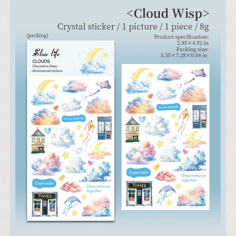 1018 Slow life sticker -1Pcs each pack