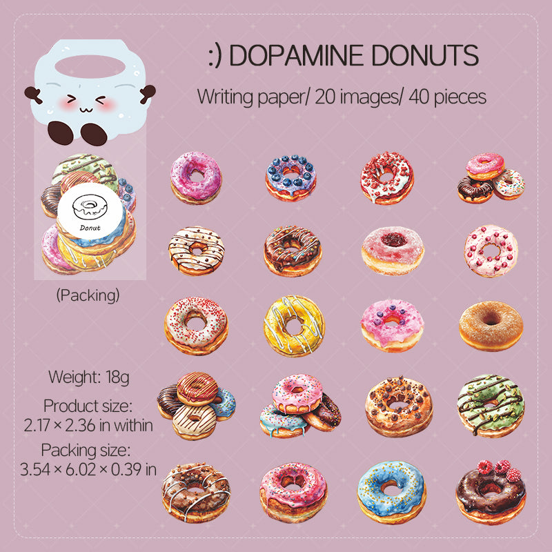 1108 Baked desserts sticker -40Pcs each pack