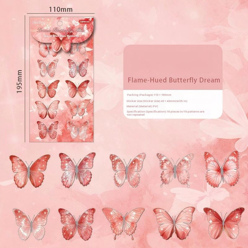 1213 3D Butterfly sticker -10Pcs each pack