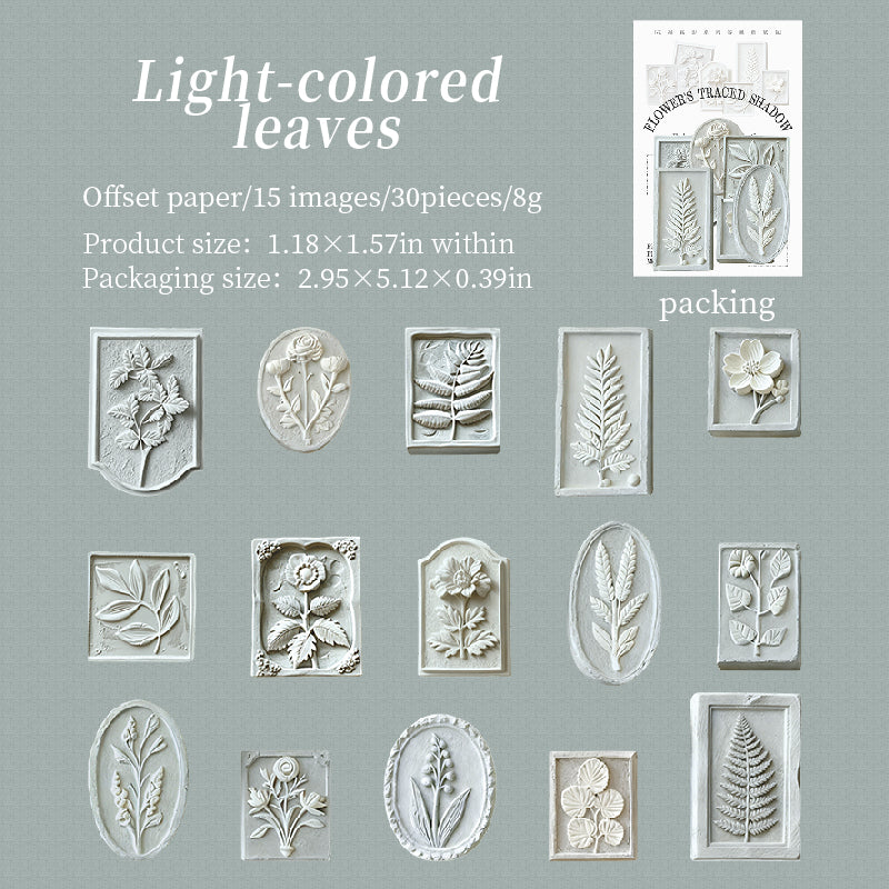 1229 3D Flowers sticker -30Pcs each pack