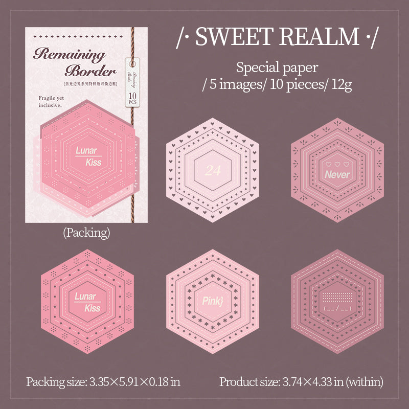 260228 Remaining Border die cut paper -10Pcs each pack