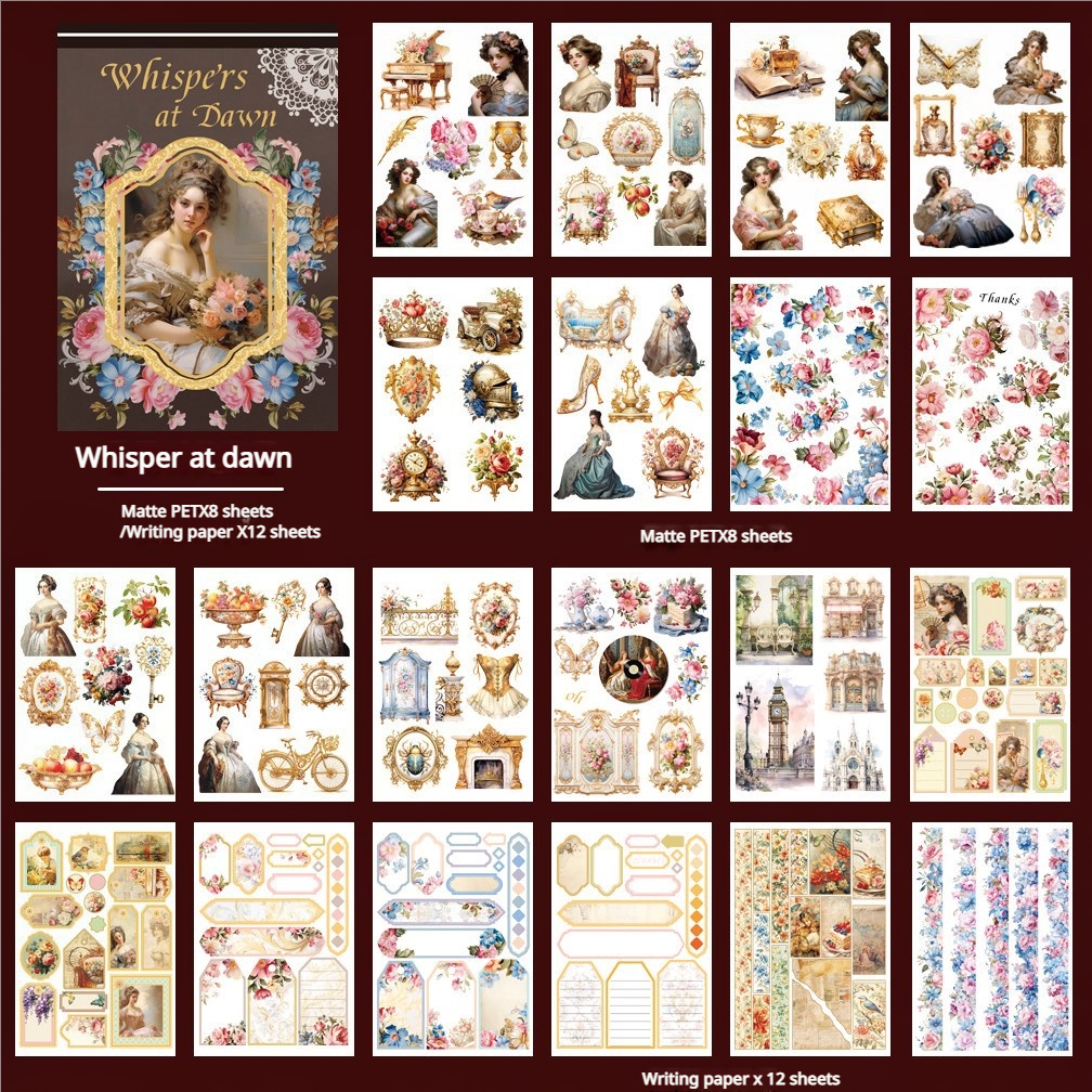 S-554- Whisper at dawn Sticker Book -20Pcs each pack