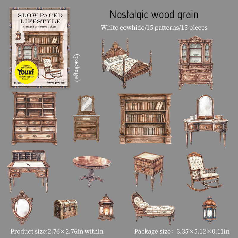 0807 Furniture Solid Sticker -15Pcs each pack