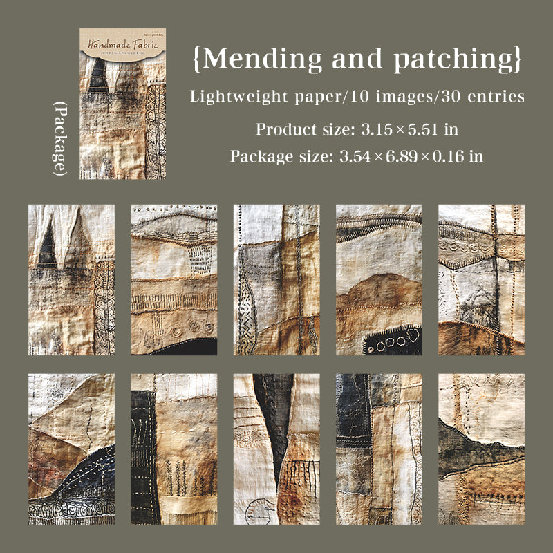 260319 Handmade Fabric Paper -30Pcs each pack