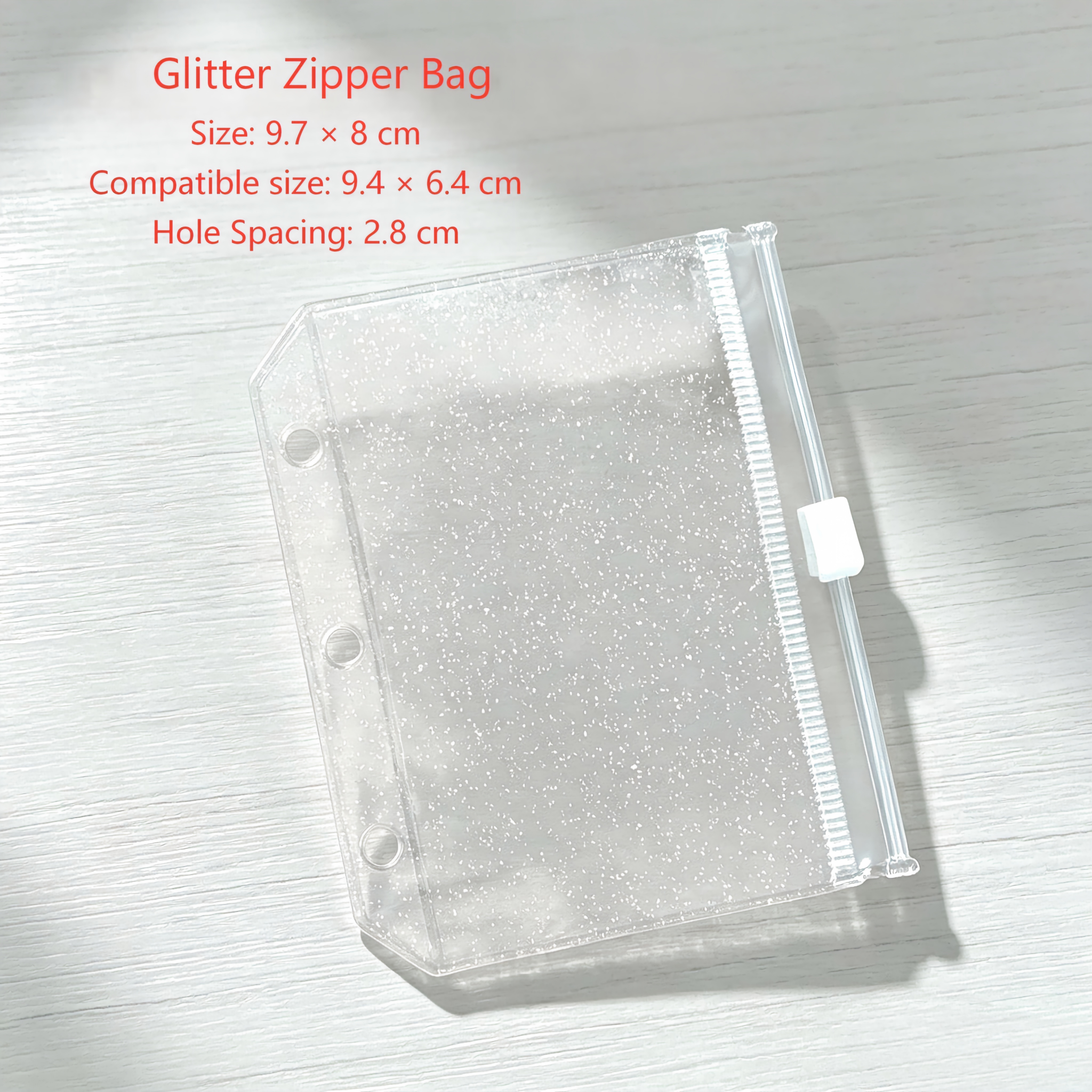 A8 Laser Stars Clear Binder With Button *not contain insert pages