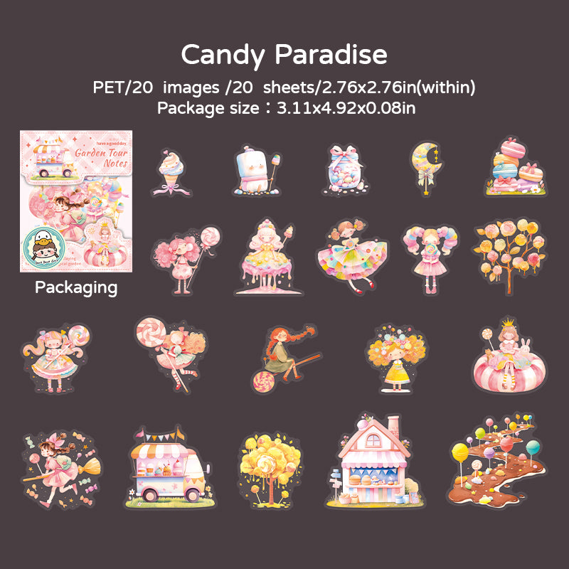 0630 Garden Tour PET sticker -20Pcs each pack