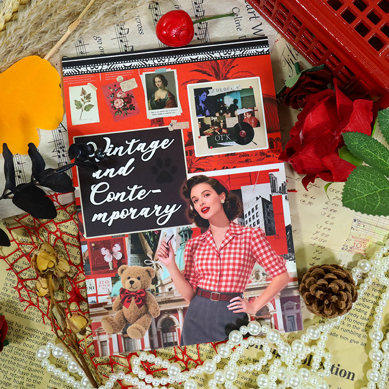 S-1406 Vintage red Sticker Book -20Pcs each pack