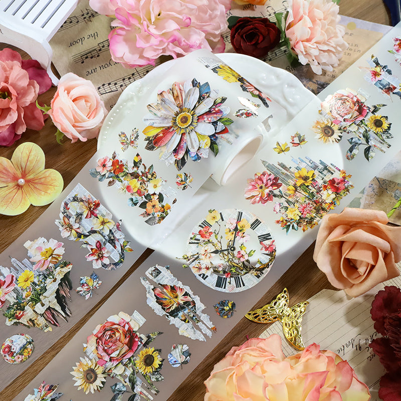 Newspaper Flowers Tape -6cm*2m