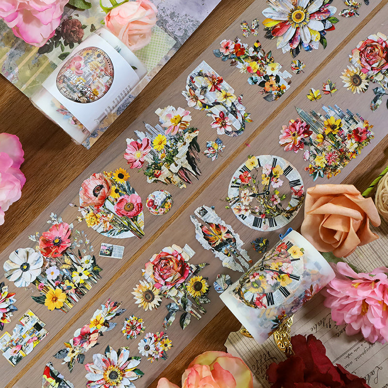 Newspaper Flowers Tape -6cm*2m
