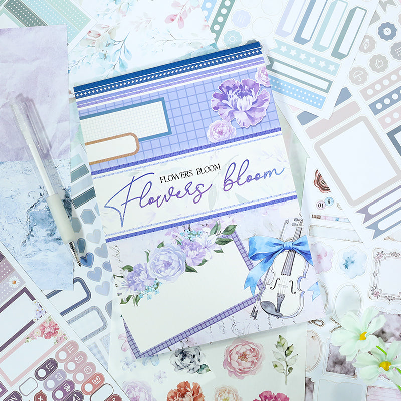 260123 Watercolor Blossoms Sticker Book -24Pcs each pack