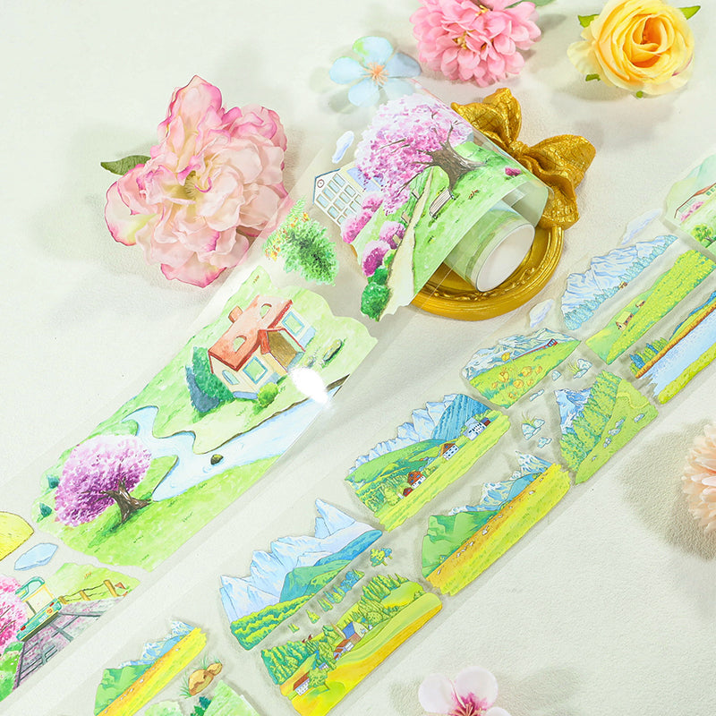 Mountains stretch across the land Tape -8cm*2m