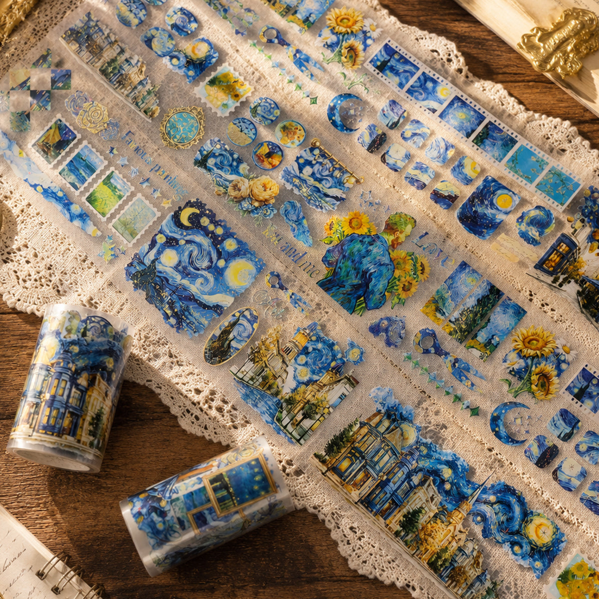 Starry Night Art Shell Silver PET Tape (7cm x 2m)