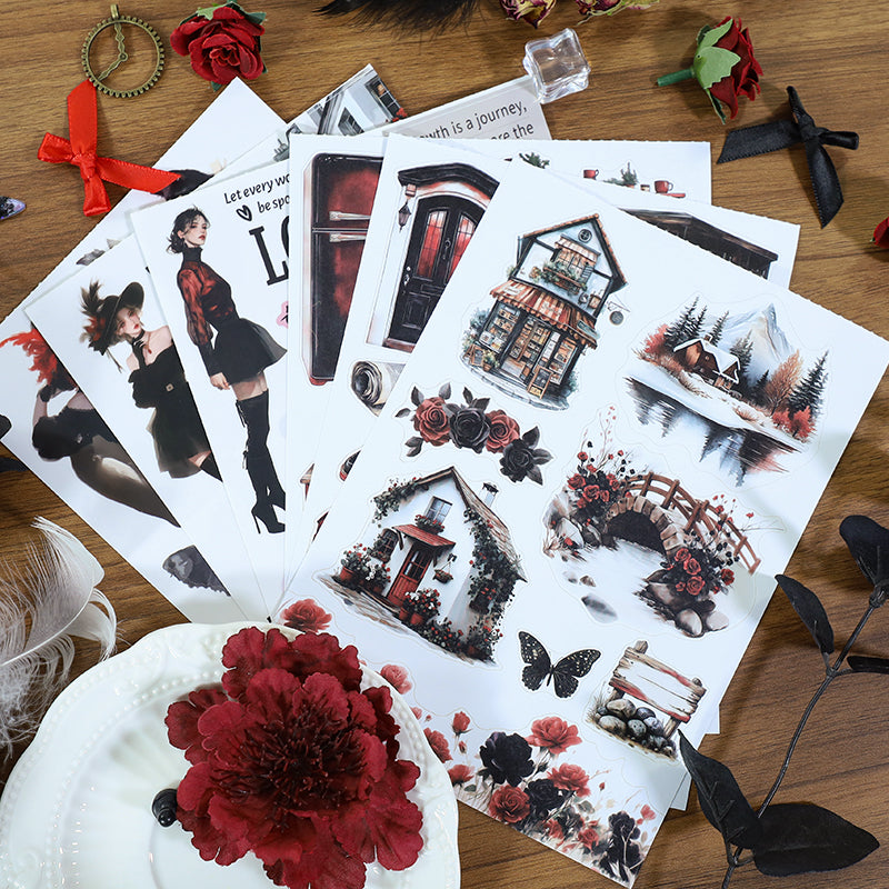 S-673 Midnight Rose Sticker Book -20Pcs each pack