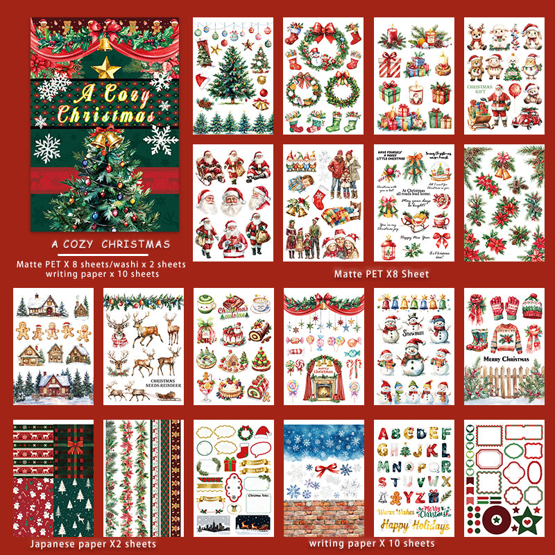 S-1404 Warm Christmas Sticker Book -20Pcs each pack