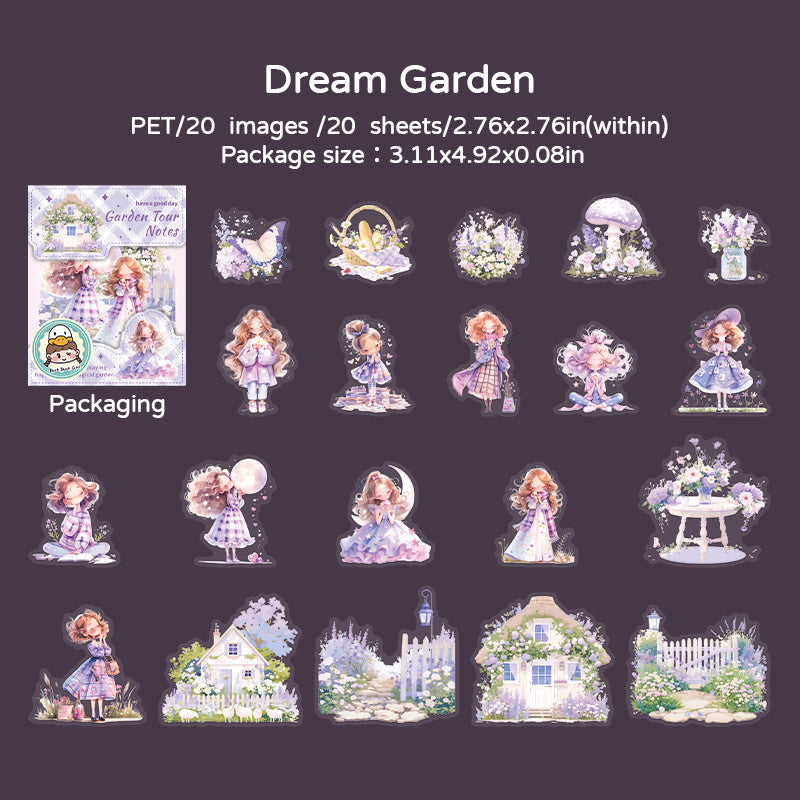 0630 Garden Tour PET sticker -20Pcs each pack