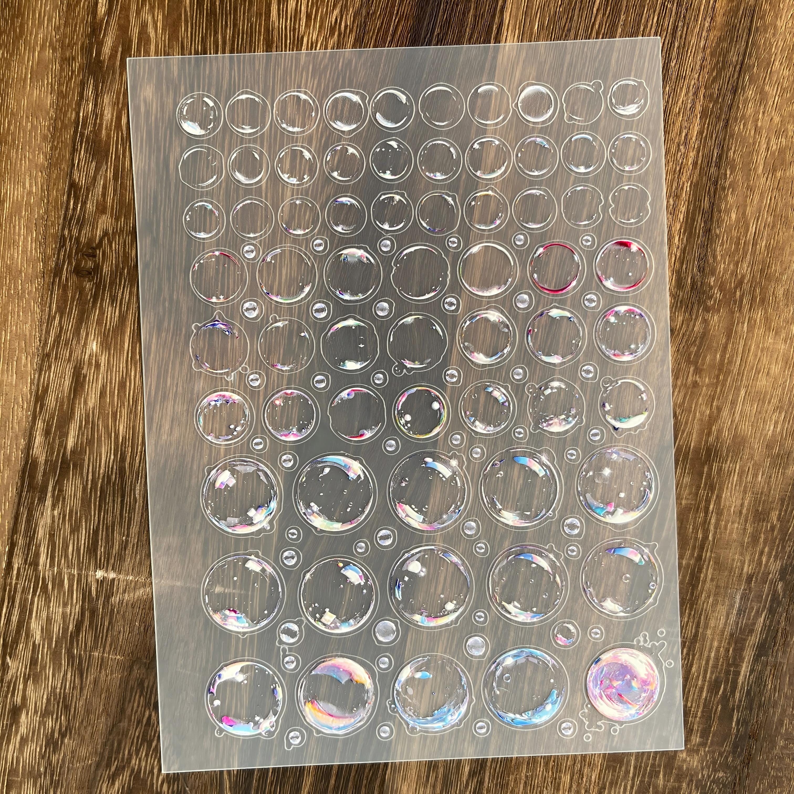 3D Bubbles PET Stickers 1pcs