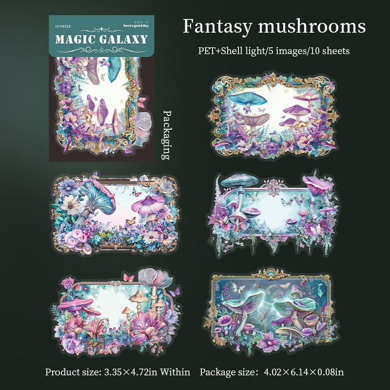 0923 Magic galaxy PET Sticker -10Pcs each pack